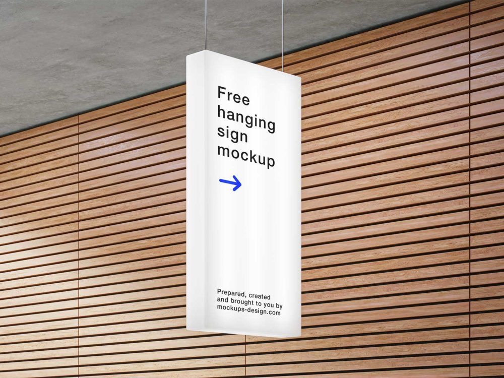 Free hanging citylight poster / sign mockup