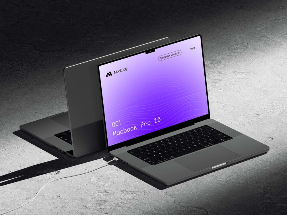 Free MacBook laptop mockup