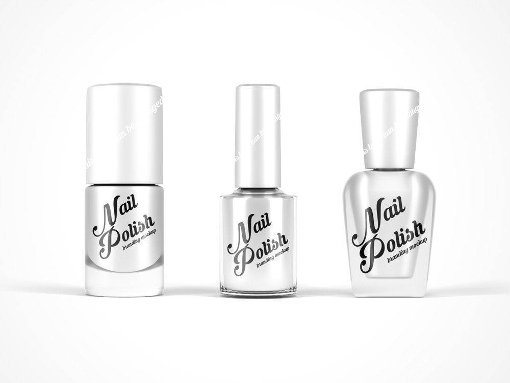 Free nail polish bottle mockup