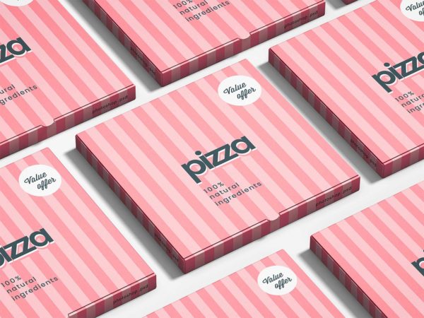 Free pizza box mockup (PSD)