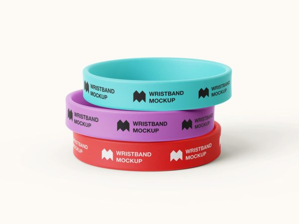 Free silicone wristband mockup (PSD)