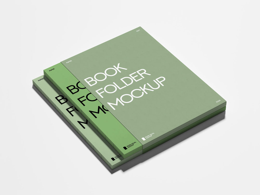 Free slip case book mockup