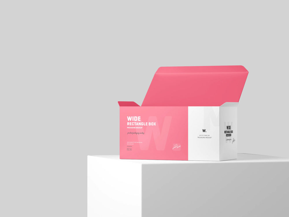 Rectangle box packaging mockup