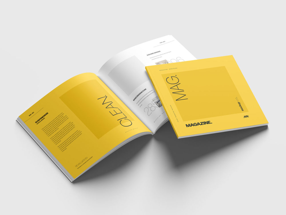 Square catalog / book mockup