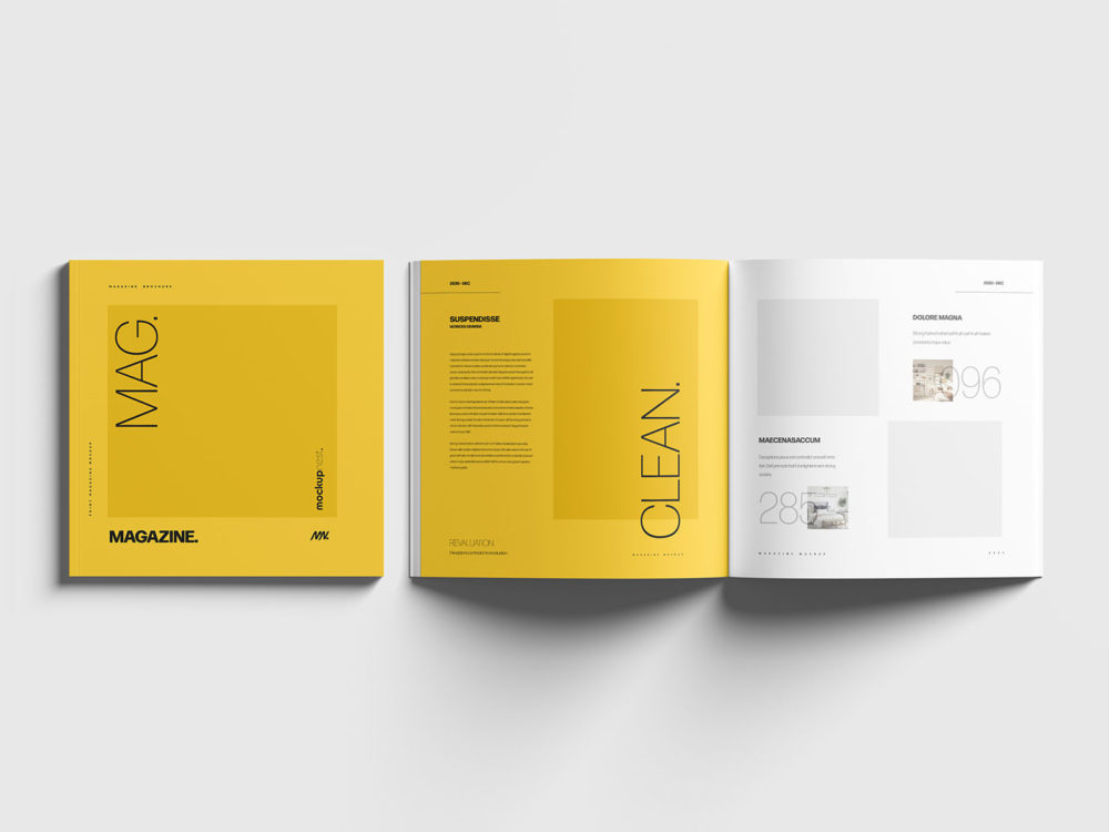 Square catalog / book mockup