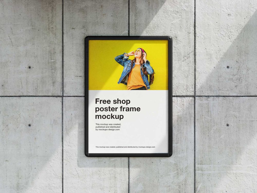 Street poster frame mockup