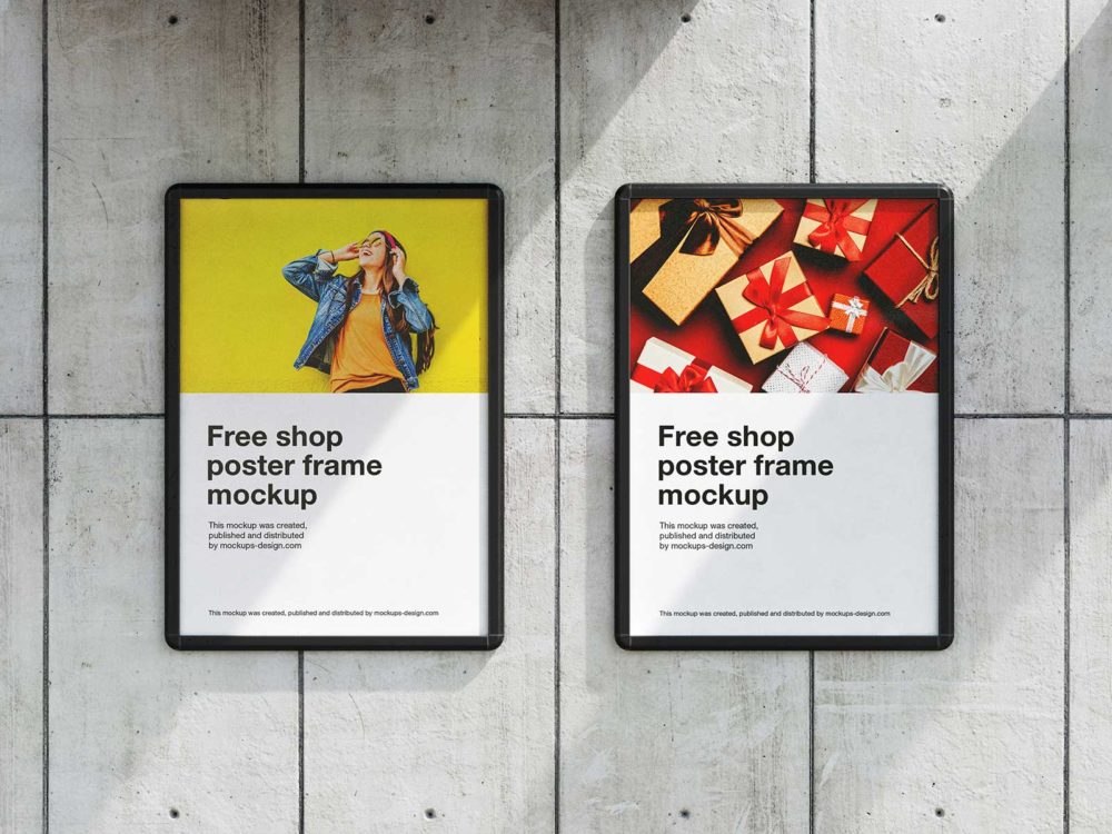 Street poster frame mockup