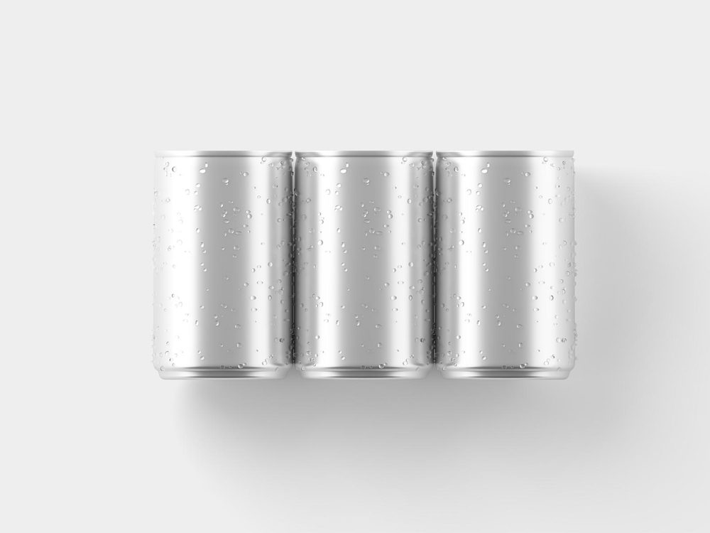 150ml soda can mockup set