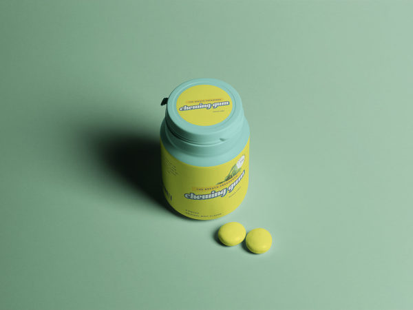 Chewing Gum Jar Mockup