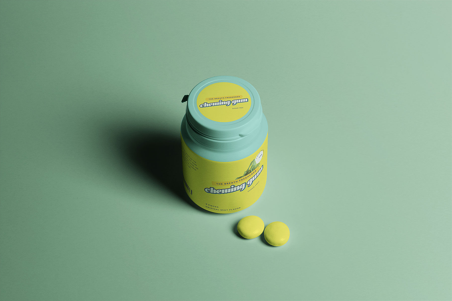 Chewing Gum Jar Mockup