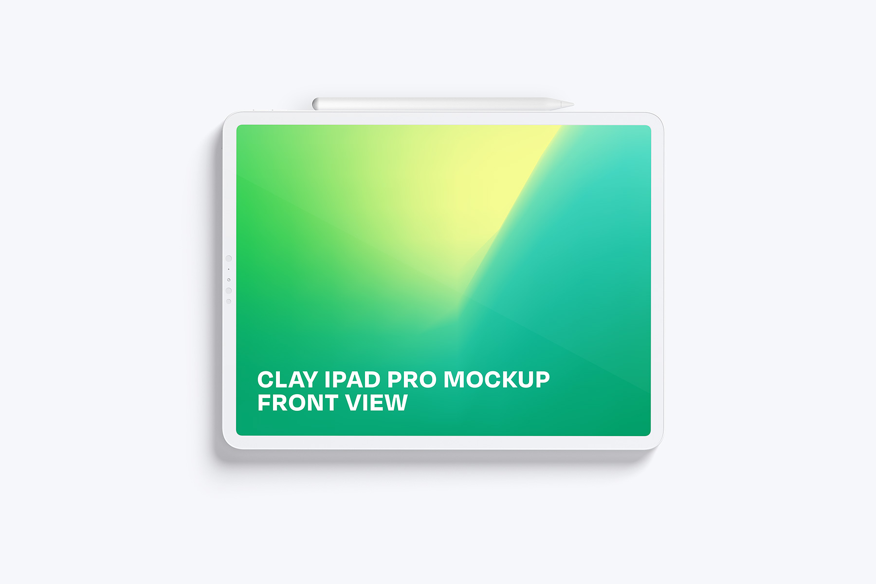 Clay iPad Pro Mockup – Landscape Front View