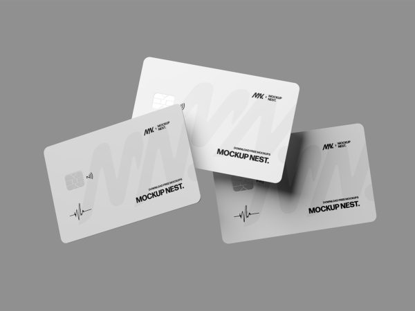 Floating Credit Card Free Mockups