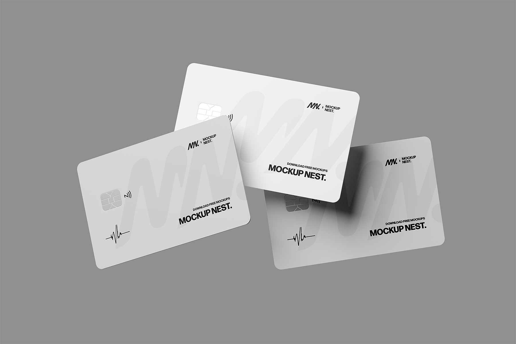 Floating Credit Card Free Mockups