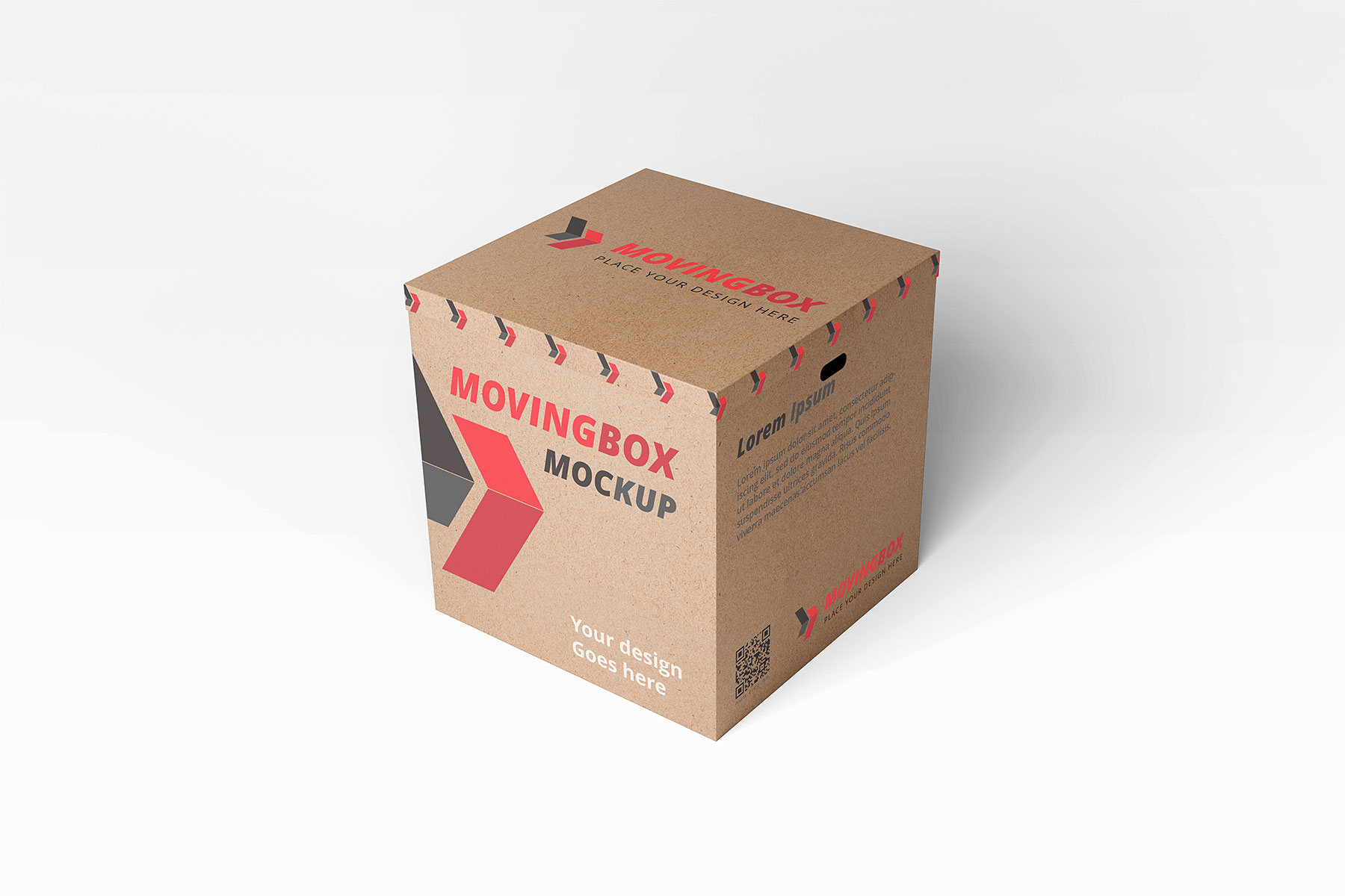 Free Moving Box Mockup