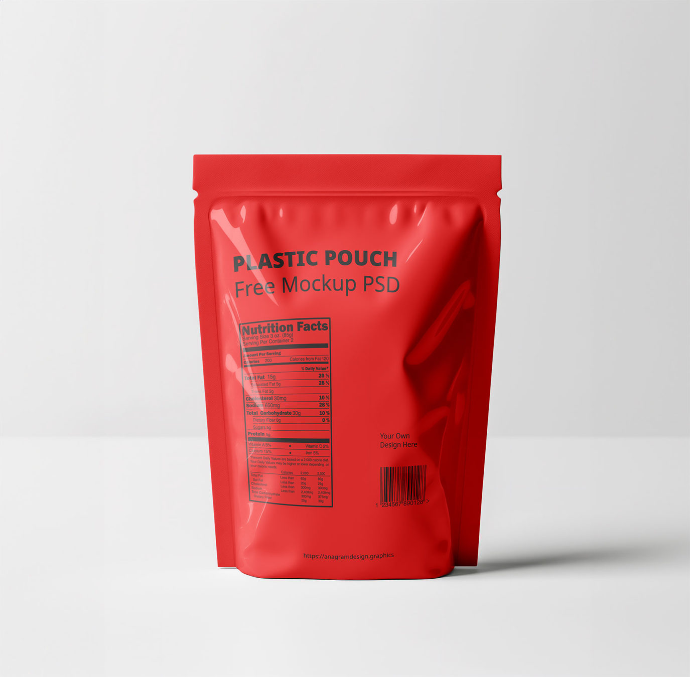 Plastic Pouch PSD Mockup