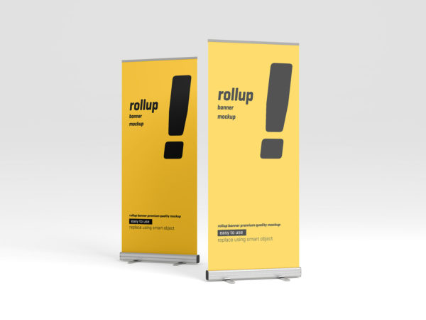 Roller Banner Mockup Set (PSD)