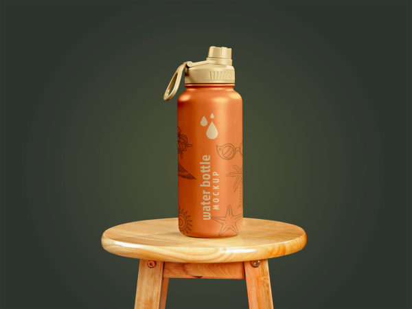 Water Bottle/Travel Flask Mockup