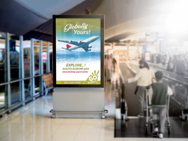 Airport Poster Screen Mockup