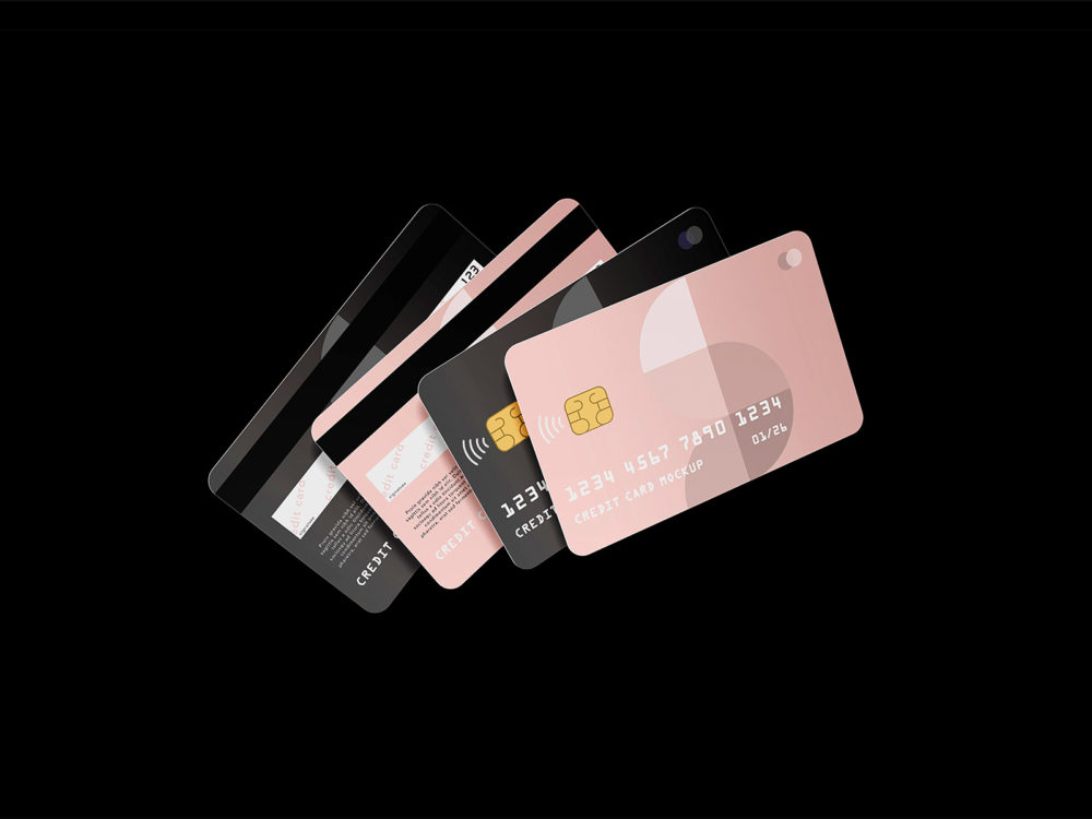 Credit / debit card mockup set