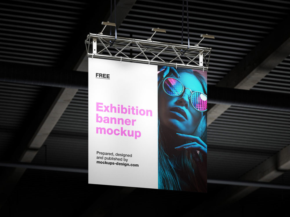 Exhibition billboard banner mockup