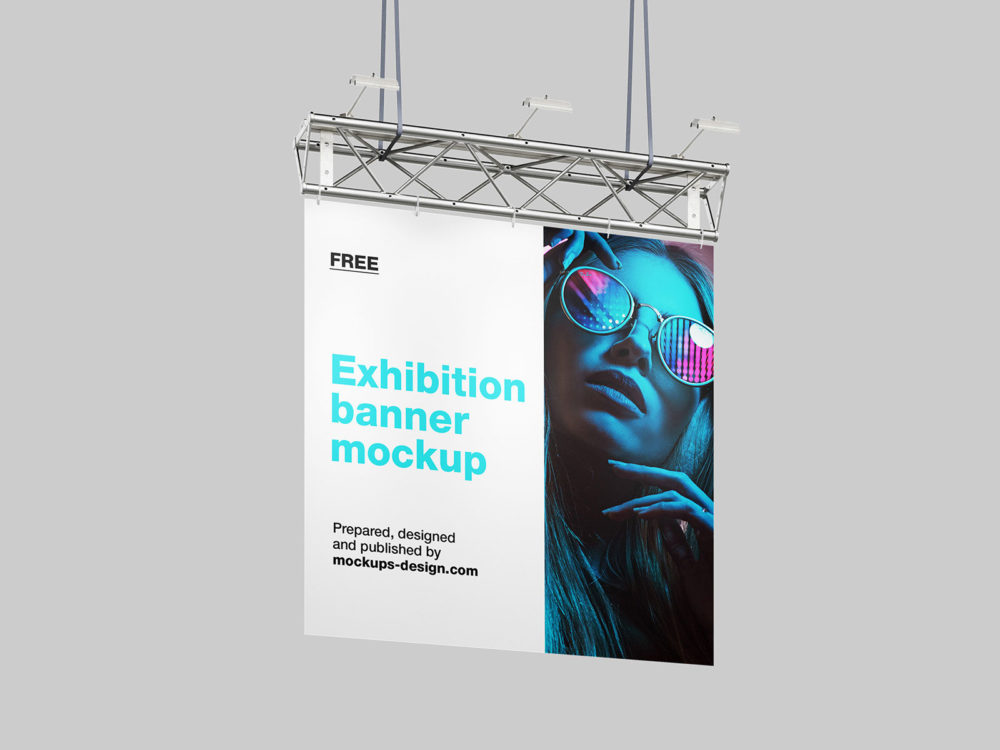 Exhibition billboard banner mockup