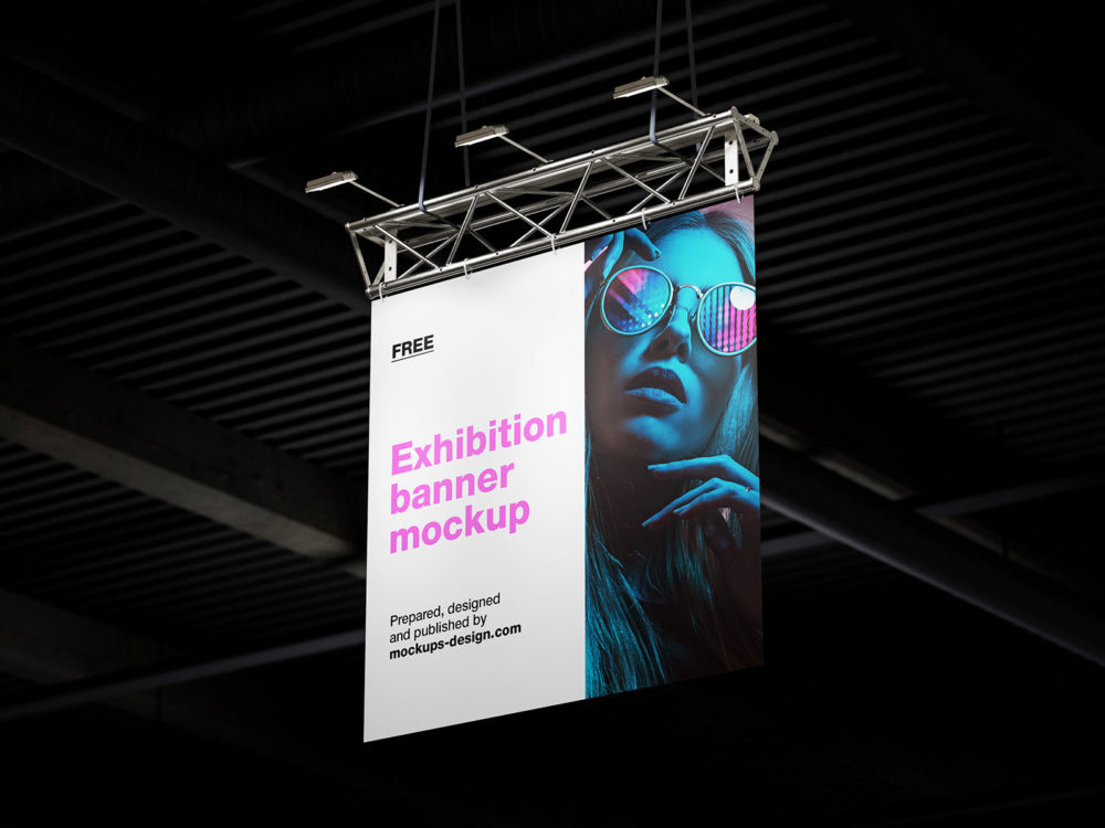 Exhibition billboard banner mockup