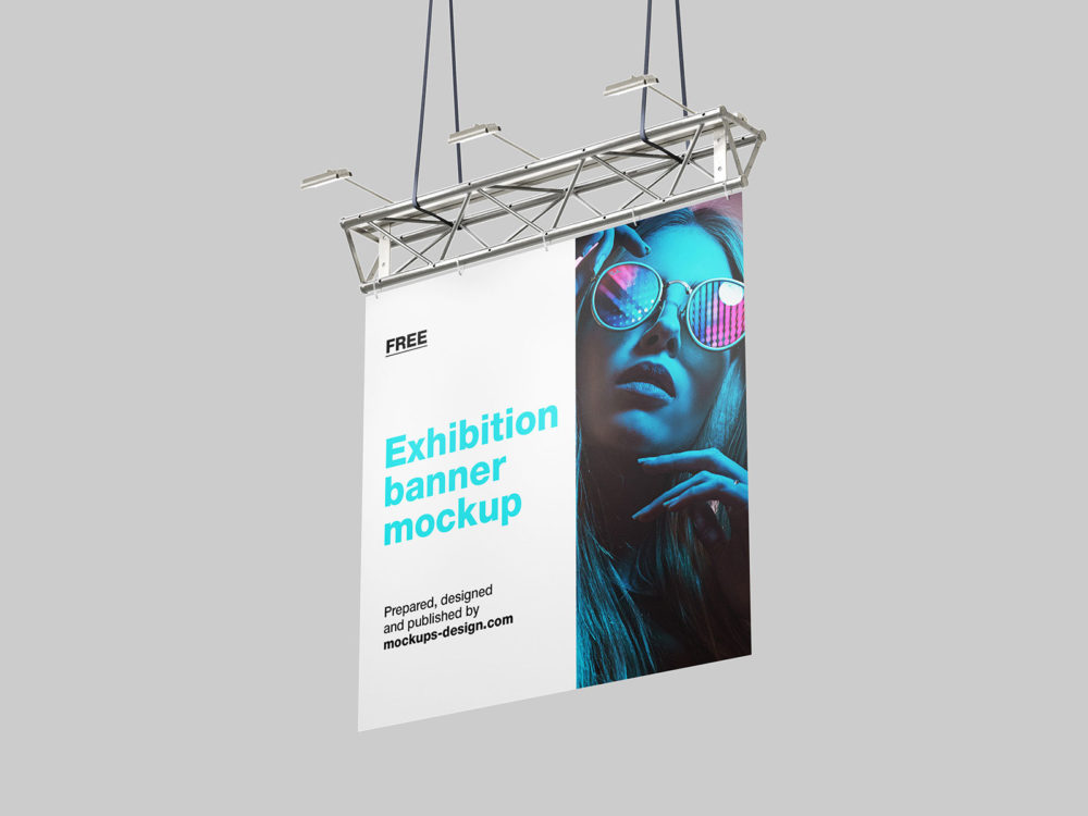 Exhibition billboard banner mockup