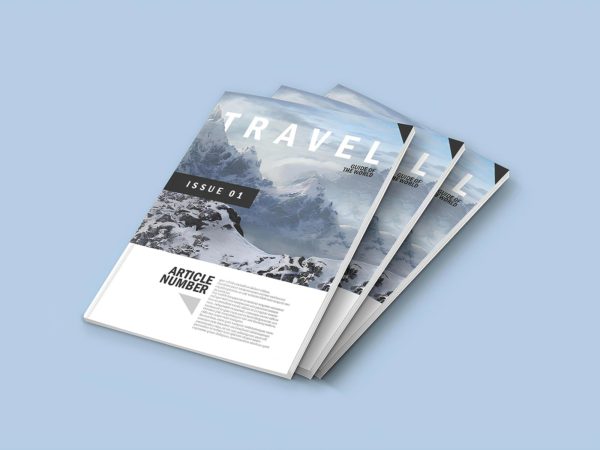 Free Magazine Mockup (5 Scenes)