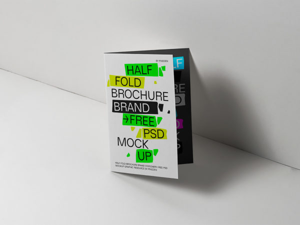 Half-fold brochure mockup