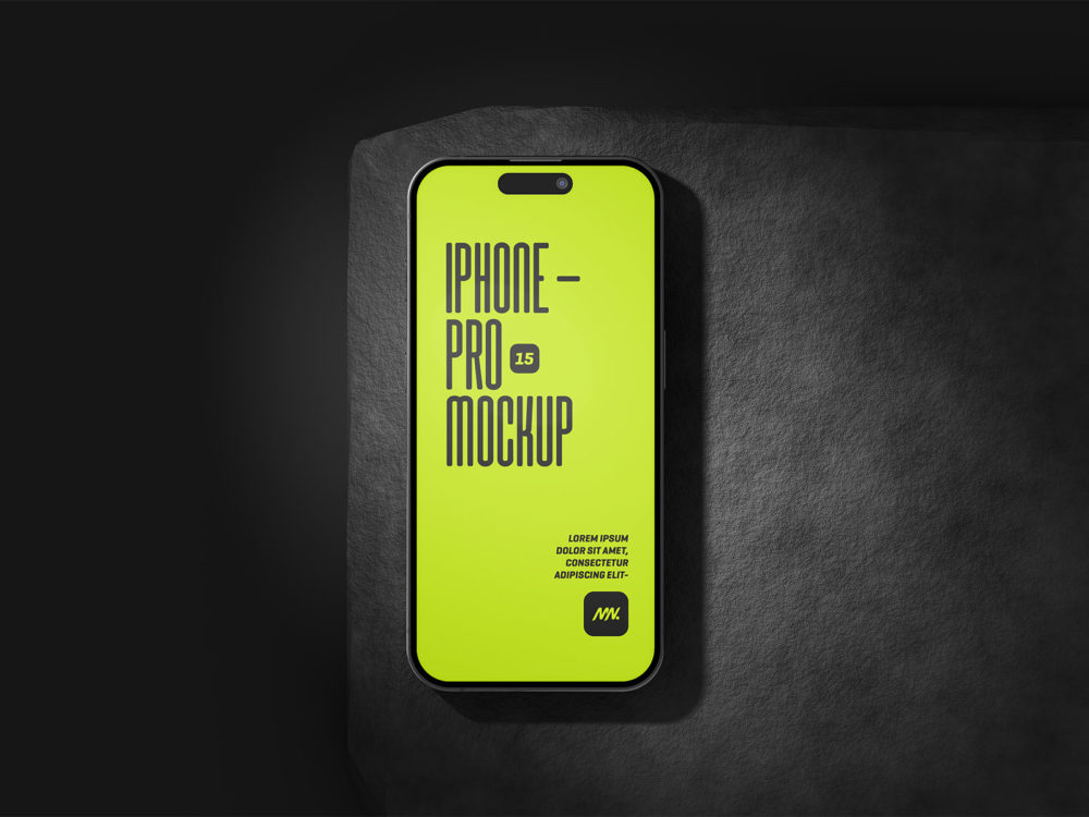 iPhone 15 Pro UI mockup