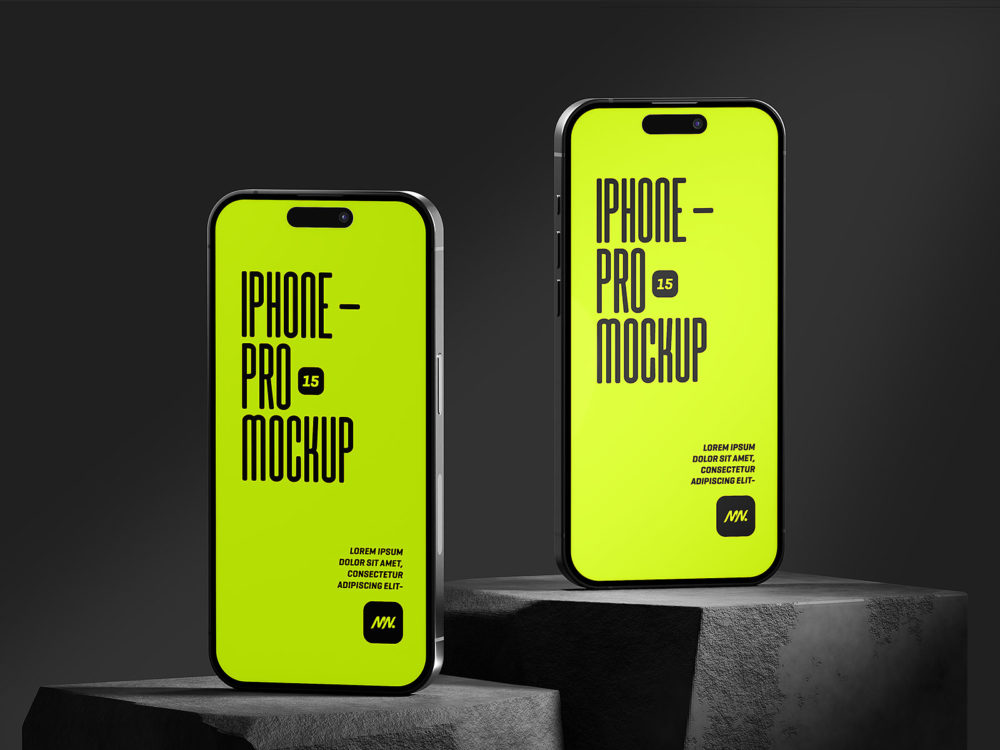 iPhone 15 Pro UI mockup