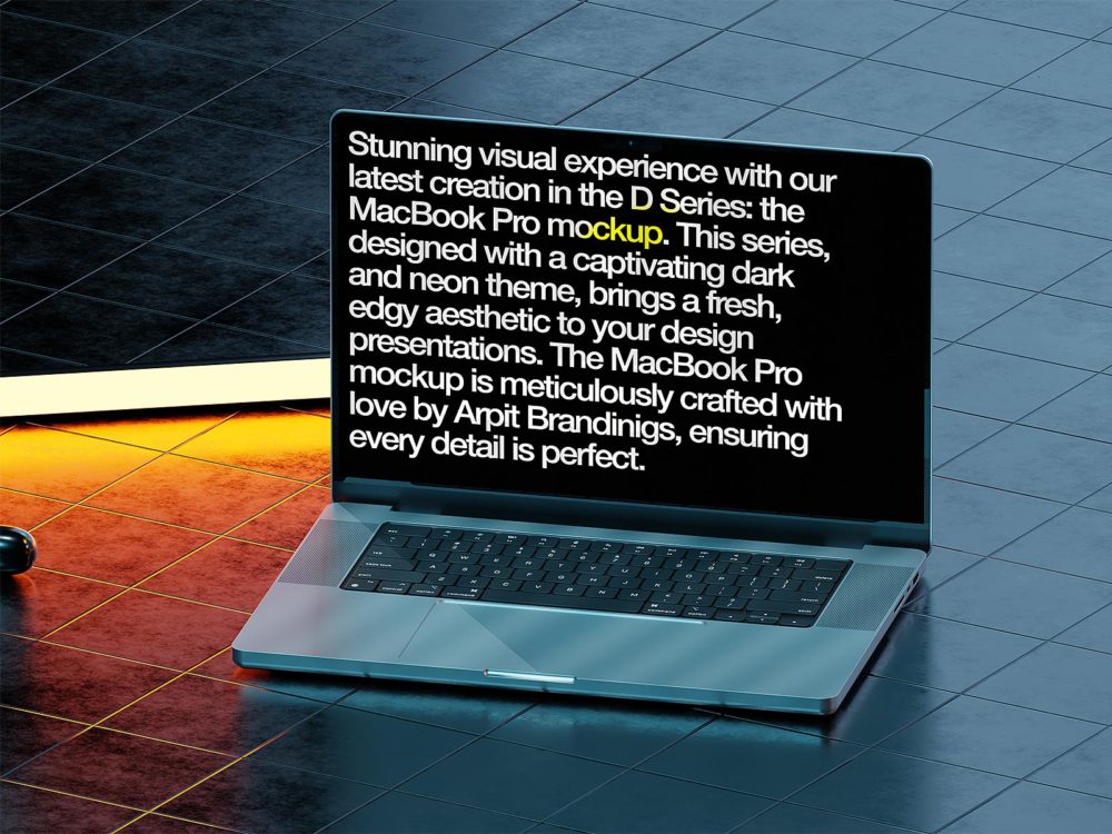 Laptop MacBook Pro mockup website presentation