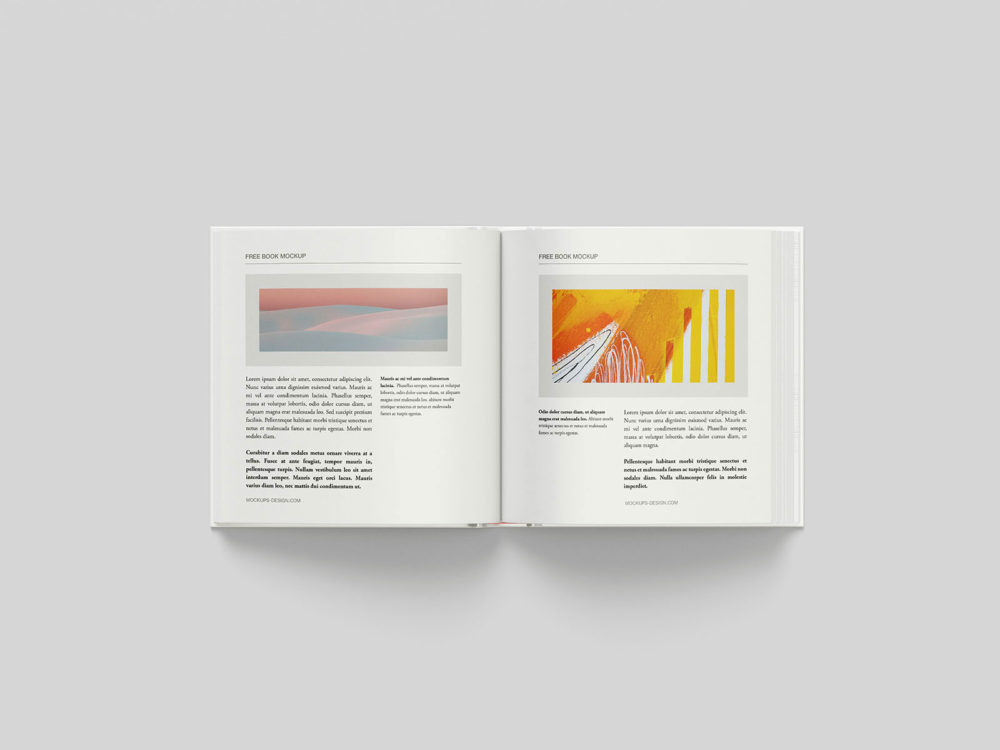 Square hardcover book mockup