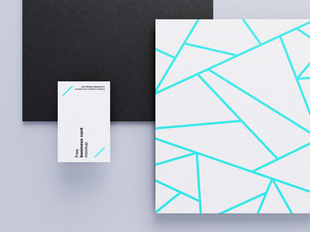 Stationery set mockup (textured paper)