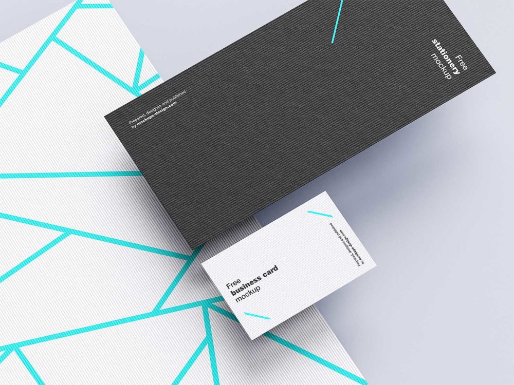 Stationery set mockup (textured paper)