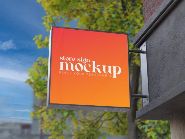 Store Sign Mockup (PSD)