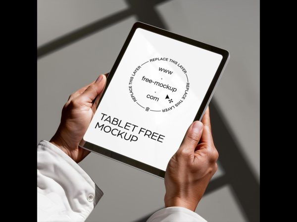 Tablet free PSD mockup (AI generated)