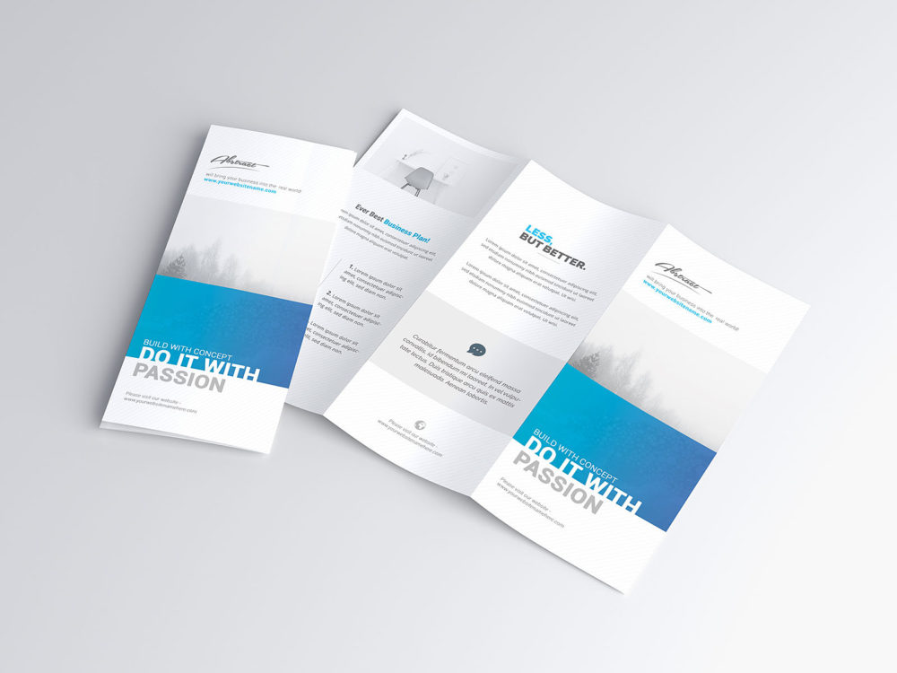 US letter trifold brochure mockup