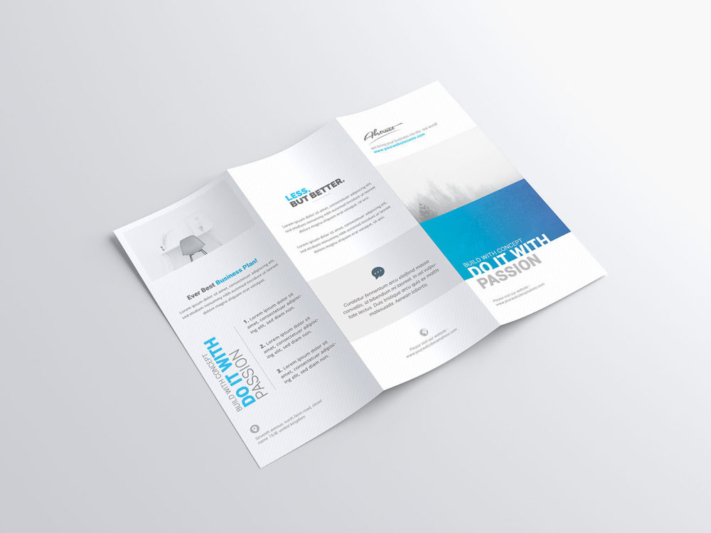 US letter trifold brochure mockup