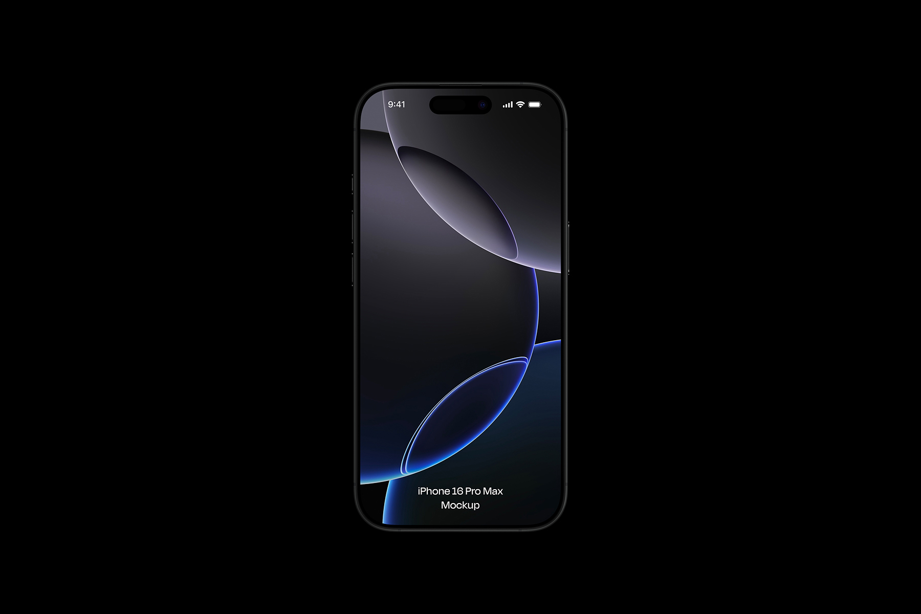 iPhone 16 Pro Max Free Mockup with Status Bar