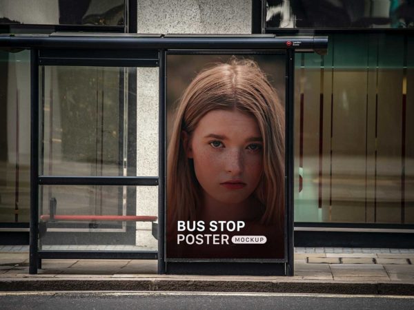 Bus Stop Poster Mockup