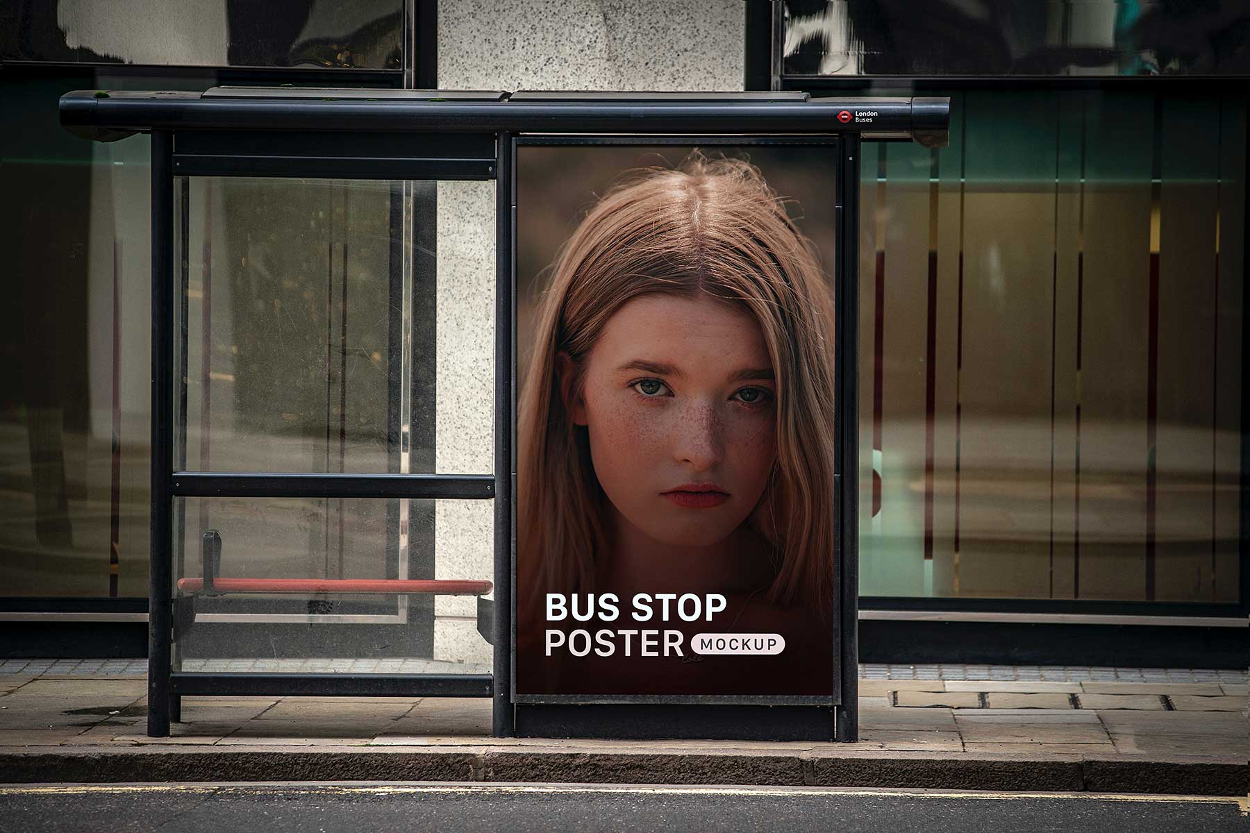 Bus Stop Poster Mockup