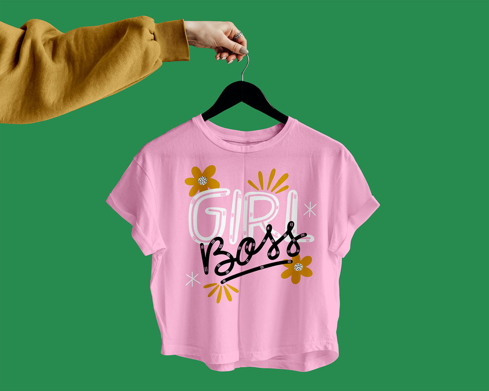 Crop Top T-Shirt Mockup