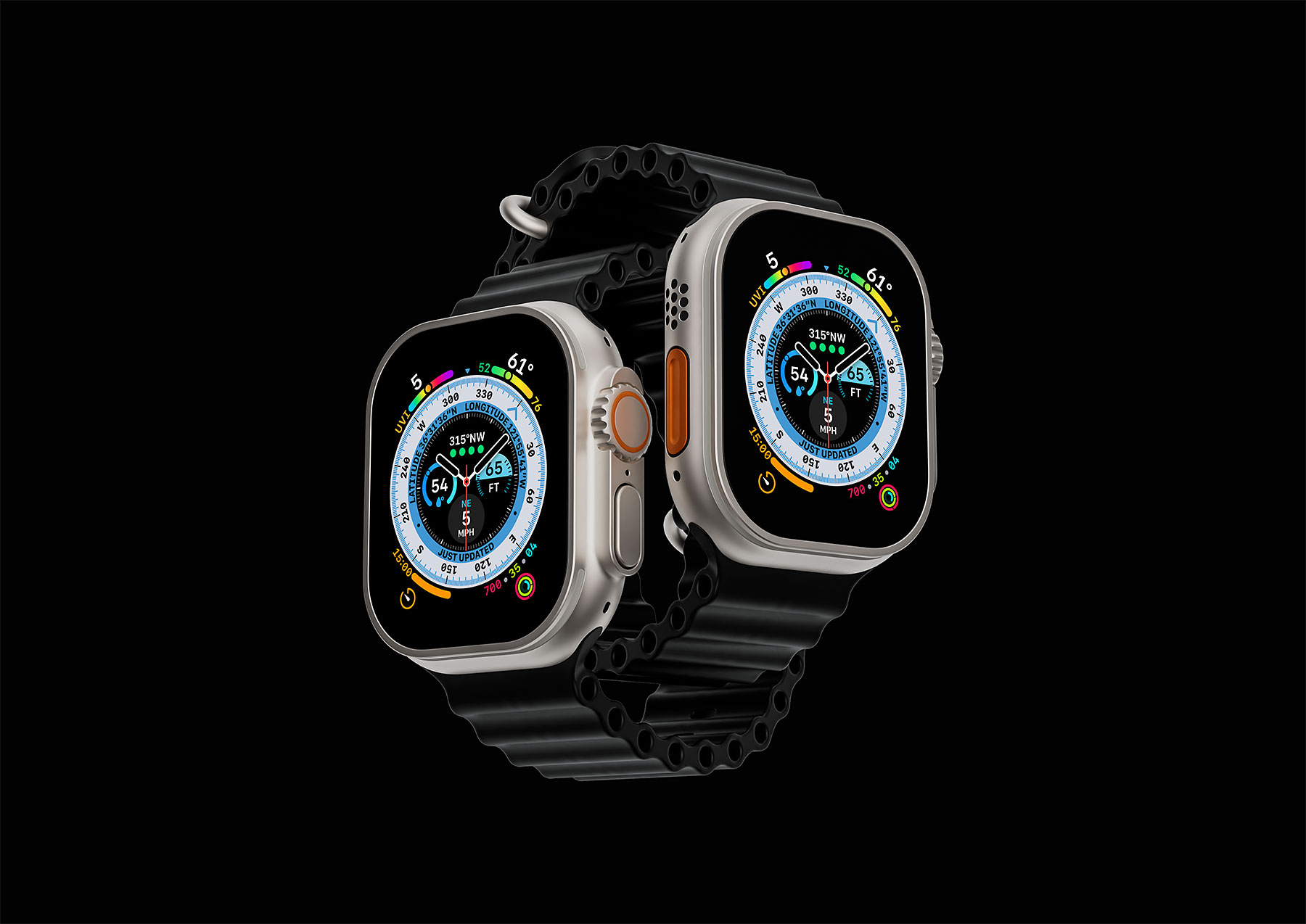 Double Apple Watch Ultra Mockup