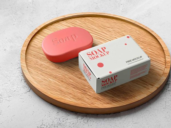 Free Branding Box and Soap Mockup