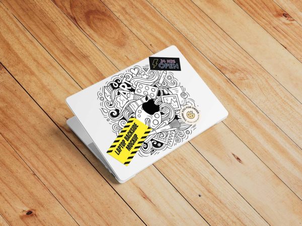 Laptop Backside Stickers/Cover Design Free Mockups