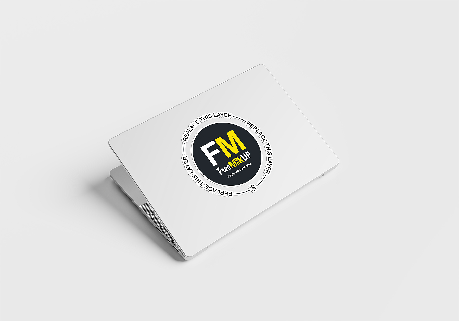 Laptop Backside Stickers/Cover Design Free Mockups