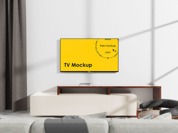 Living Room TV Screen Mockup