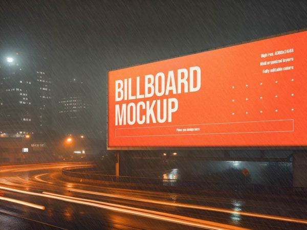 Outdoor Advertising Billboard Mockup