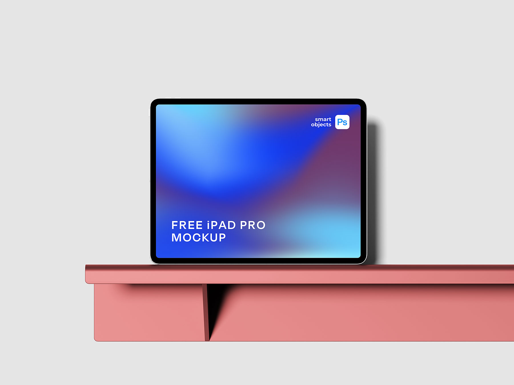 iPad Pro Mockup on a Shelf | The Free Mockup